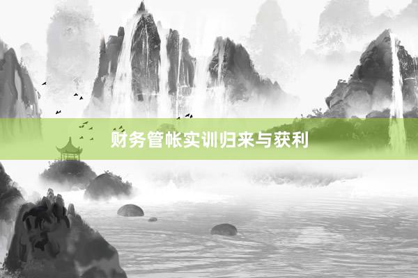 财务管帐实训归来与获利